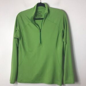 Patagonia 1/4 zip green pullover athletic lightweight outdoors women medium